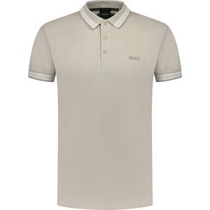 Boss Polo Beige Beige Regular Fit - Maat M - Mannen - Herfst/Winter Collectie - Katoen