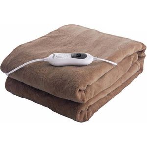 EDM - Elektrische Deken - Bruin - 180 x 130 cm - 4 standen - 120W