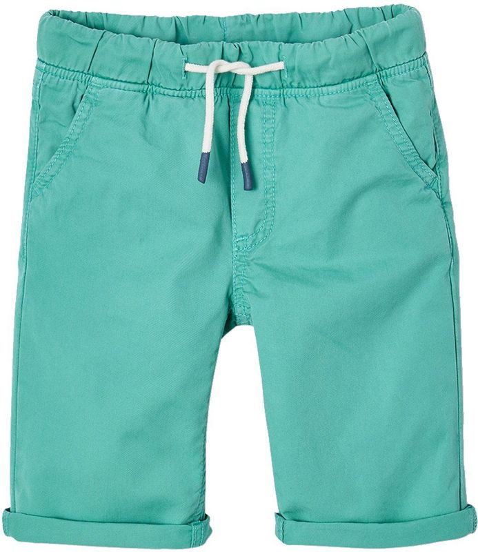 Bermuda - Kleurig - Katoen - Verstelbare Taille - Licht Verwassen Effect