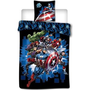 Marvel Avengers Dekbedovertrek Fight - Eenpersoons - 140 x 200 cm - Polyester