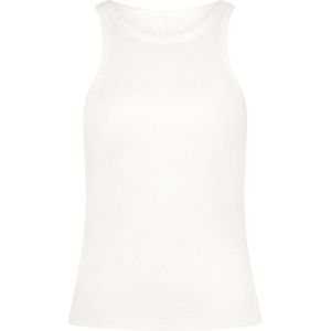 Hunkemöller Dames Nachtmode Singlet Tank Top Katoen - Wit - maat XS