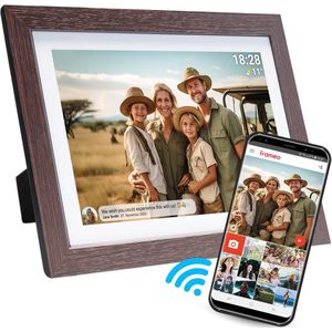 Solacis Digitale Fotolijst 10.1 Inch - WiFi - HD IPS - Hout Look