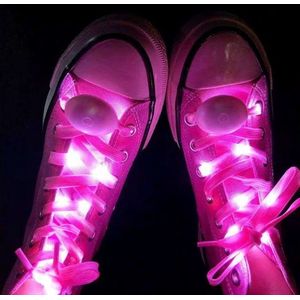 Lichtgevende Nylon LED Veters- Roze - LED - 120 cm