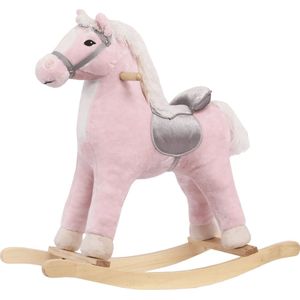 BergHOFFToys Hobbelpaard - 3 tot 5 jaar - Schommelpaard - Zithoogte 46 cm - Met Geluidseffecten - Roze