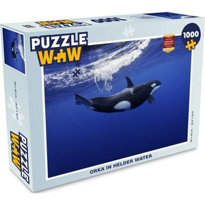 Puzzel Orka in helder water - Legpuzzel - Puzzel 1000 stukjes volwassenen