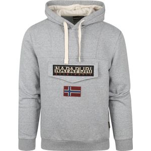 Napapijri - Burgee Sweater Grijs - Heren - Maat M - Modern-fit