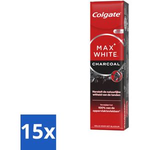 Colgate - Tandpasta - Max White - Charcoal - 75 ml - Bulkverpakking - 15 stuks