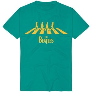 Beatles Abbey Road Silhouette Heren T-shirt - turquoise - S