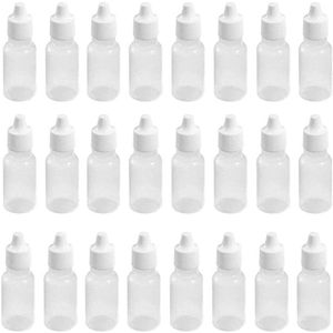 Inovra - Lege Navulbare Plastic Knijpbare Dropper Flessen 24 Stuks 20ml - Draagbare Oogvloeistof Essentiële Olie Container