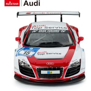 Rastar Auto Rc Audi R8 Junior 30 Cm Wit/rood 2-delig