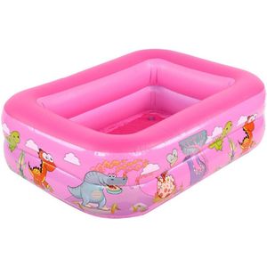 Opblaasbaar Kinderzwembad – Groot Vierkant Peuterbad – 122 X 122 X 30 Cm – Voor Thuisgebruik – Roze Zwembad Voor Kinderen – Zomer Waterpret In De Tuin