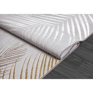 Karpet24 Modern Vloerkleed Creation - Laagpolig met Hoog-Laag Effect, Crème-160 x 230 cm