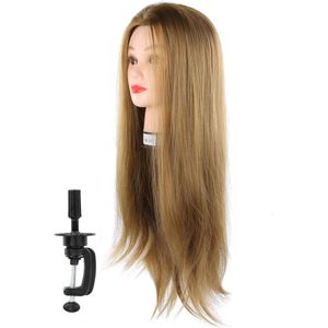 Allecto - Echt Haar Mannequin Hoofd - Geschikt voor Hairstyling en Vlechtwerk - Met Standaard voor Kappers Praktijk