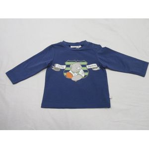noukie's , jongens , t-shirt lange mouw , blauw , 9 maand 74