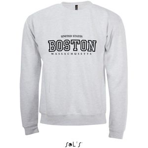 Sweatshirt 2-200 Boston-Massachusetss - Lgrijs, S