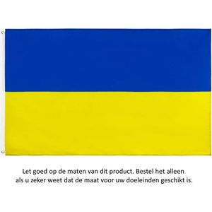 Oekraïne Vlag 150x90CM - Vrede voor Oekraïne - Peace for Ukraine - Flag Polyester