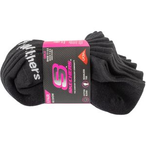 Skechers 6pk Girls Cotton Ns Socks, Unisex, Zwart, Sokken, maat: 27,5-35,5