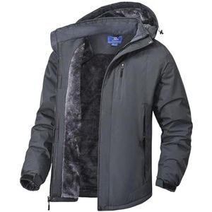 Waterdichte Ski Jassen voor Heren - Fleece Gevoerde Thermische Parka met Capuchon