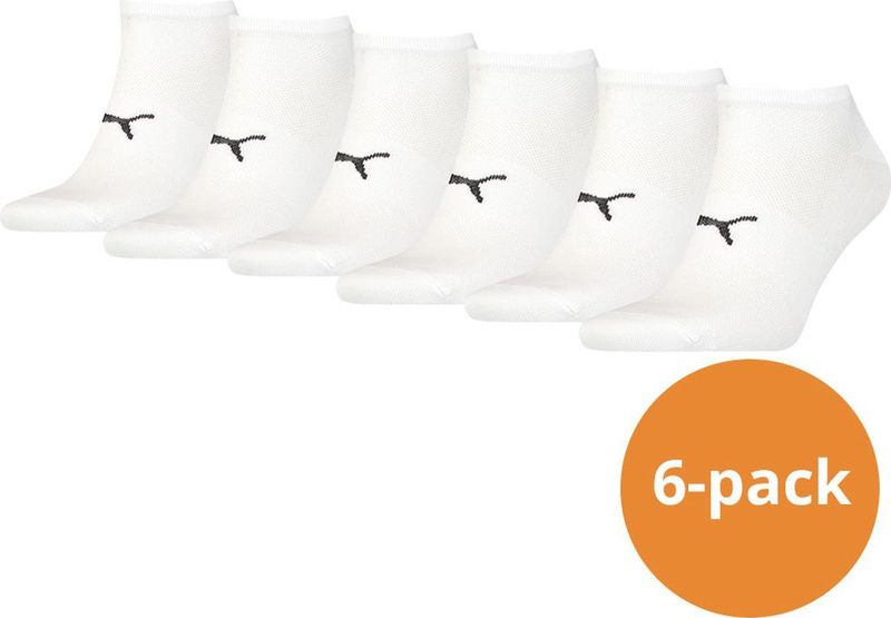 Puma Sport Sneakersokken Light 6-pack Wit