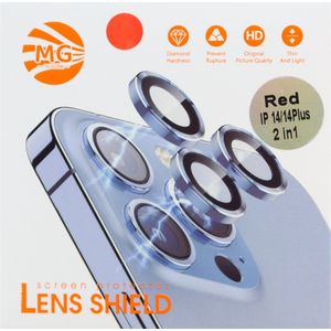 MG - Camera Lens Protector - Rood - Roestvrij Staal en Gehard Glas