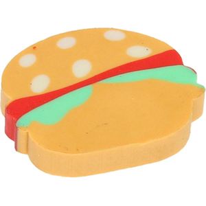 Lg-imports Gum Hamburger Junior 3 Cm Rubber Bruin/rood/groen