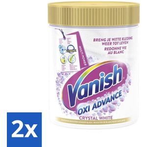 2 x Vanish Oxi Advance - Kristalwit - Vlekkenverwijderaar Poeder - Witte Was - 840 Gram - Vlekkenverwijderaar - Witwas - Vlekken Verwijderen - Wasverzachter - Wasmiddel