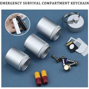 2 stuks aluminium farmaceutische pillendoos, draagbare pillendoos waterdichte dagelijkse pillencontainer houder 3 compartimenten metalen zak pillendoos mannen en vrouwen reispillenhouder