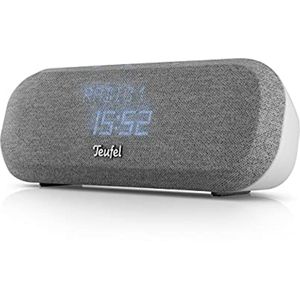 DAB+/FM Alarm Clock Radio met Bluetooth, Dimbare Tijdweergave, 4 Alarmgeluiden - Power Bank Functie - Wit