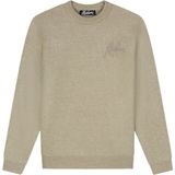 Malelions - Oversized Knitted Signature Sweater - Beige - Trui
