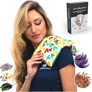 Warmtekussen voor Magnetron - Pittenzak met Lijnzaad en Lavendel - 100% Katoen en Wasbare Hoes (35x18 cm)