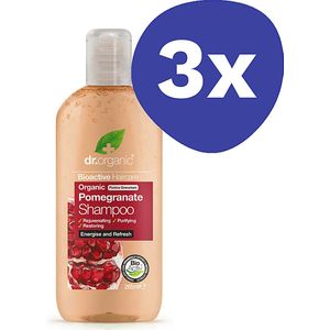 Dr Organic Granaatappel Shampoo (3x 125ml)
