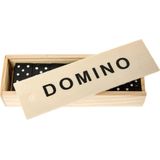 Twisk Domino spel in houten kistje 5214 - Klassiek denkspel voor jong en oud - Leeftijd 3+ - 28 dominostenen - Afmetingen 15x5x3cm