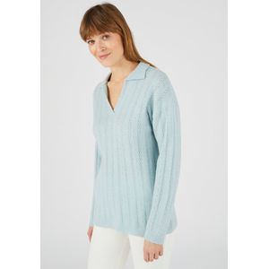 Damart - Trui met polokraag van mix alpaca - Dames - Blauw - S