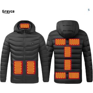Grayce Verwarmde Jas met Powerbank - L - 9 Zones - Thermokleding - Elektrische kleding - Winterjas - Verwarmde Kleding - Zwart