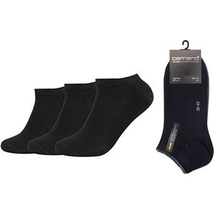 Camano Ca-soft Sneaker Sokken Unisex 3 PACK 43-46 Zwart Naadloos en zonder knellende elastiek