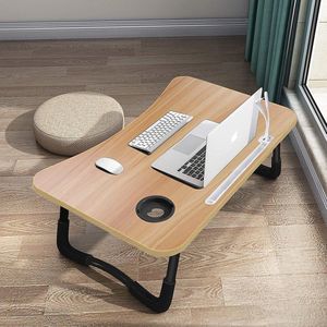 Inklapbare Laptoptafel met USB-Oplaadpoorten en Tablet Houder voor Bed en Bank