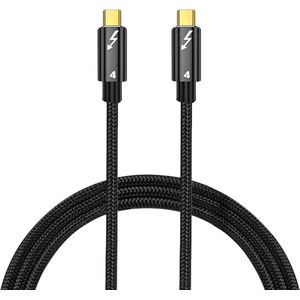 Thunderbolt 4 - USB-C naar USB-C adapter kabel - 40 Gbps - USB 4.0 - 8K - 1 meter - Zwart - Provium