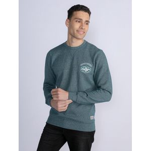 Petrol Industries - Heren Gemêleerde Sweater Hubbing - Groen - Maat M