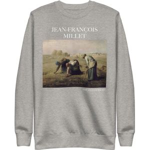 Jean-François Millet 'De Arenlezers' (""The Gleaners"") Beroemd Schilderij Sweatshirt | Unisex Premium Sweatshirt | Carbon Grijs | S