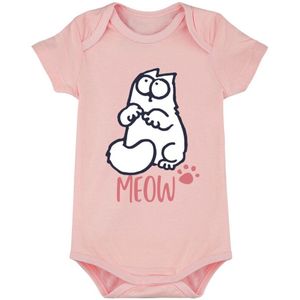 Simon's Cat Meow Body lichtroze 50/56 Katoen -