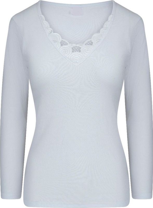 Dames thermoshirt onderblouse lange mouw 10% wol - maat M -