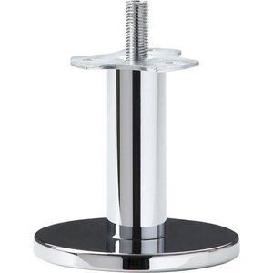 Massief stalen meubelpoot chroom rond ø 2,5 cm en hoogte 8 cm (M10) - Set van 4 stuks