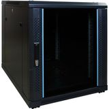 DSIT 12U mini serverkast met glazen deur 600x600x720mm (BxDxH) - serverbehuizing - serverrack - 19 inch