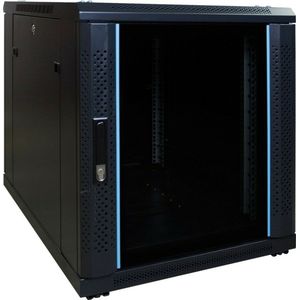 DSIT 12U mini serverkast met glazen deur 600x600x720mm (BxDxH) - serverbehuizing - serverrack - 19 inch