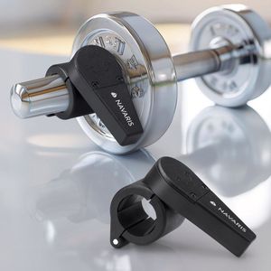 Navaris twee haltersluitingen 25 mm - Quick release - Snel te plaatsen - Met extra grip - Voor dumbells en halterstang - Veerklem alternatief - Zwart