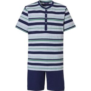 Pastunette heren shortama - Green stripe - M