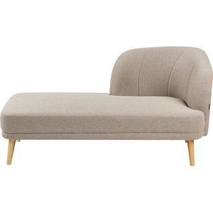 TANLAY - Chaise longue - Lichtbruin - Polyester