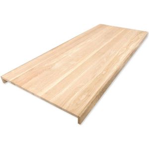 Eiken overzet traptreden paneel 100 x 65 cm cm van 1,8 cm dik massief eiken hout - Voor 2 traptreden
