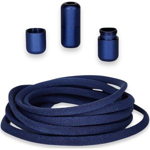 Agletless® Elastische veters zonder strikken - Rond - Marineblauw