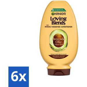 Garnier - Loving Blends - Conditioner - Avocado Olie & Shea Boter - Zeer Droog of Pluizig Haar - 250 ml - Voordeelverpakking - 6 stuks